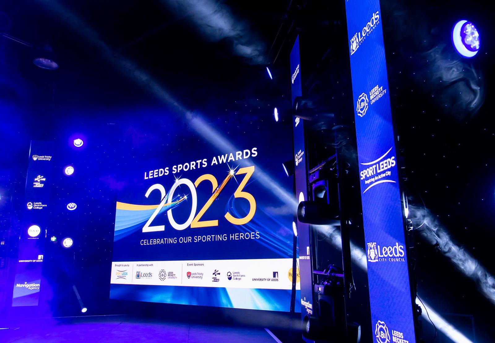 Leeds sports award show 2023 - image of the screen